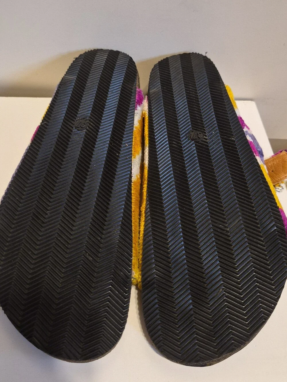 Baldiz Silk Velvet Ikat Double Rhinestone Buckle Slide SandalsSz.7/ EU 37 $245